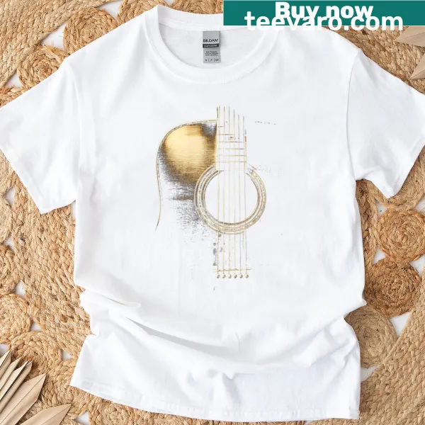 T-shirt featuring an acoustic guitar design