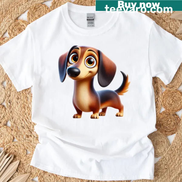 Cute Dachsador illustration t-shirt for dog lovers