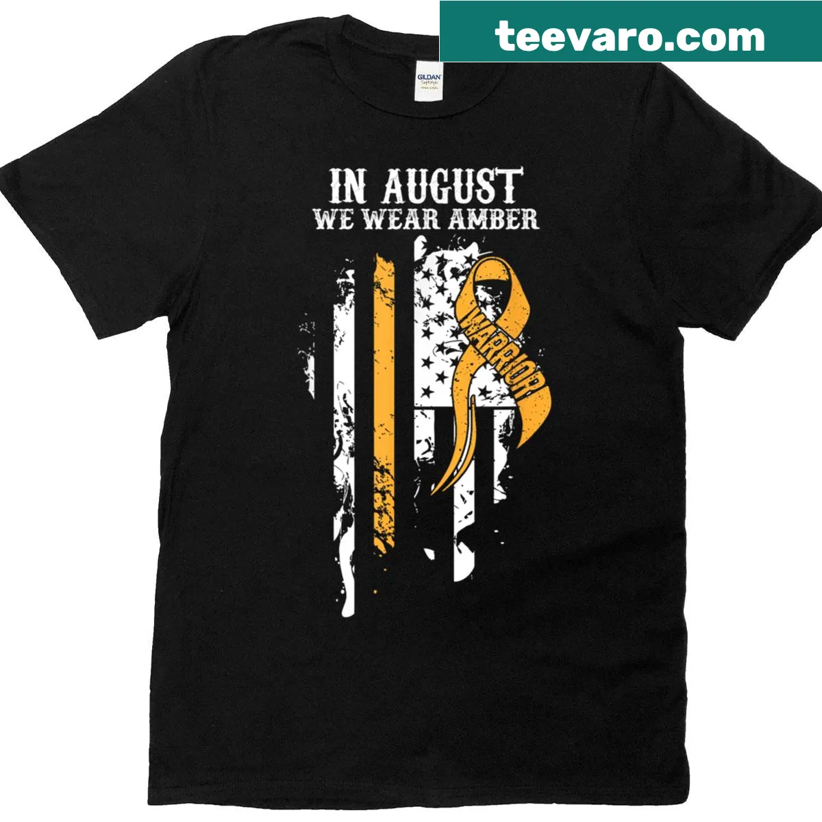 Awareness ribbon design for appendix cancer — on a men's t-shirt