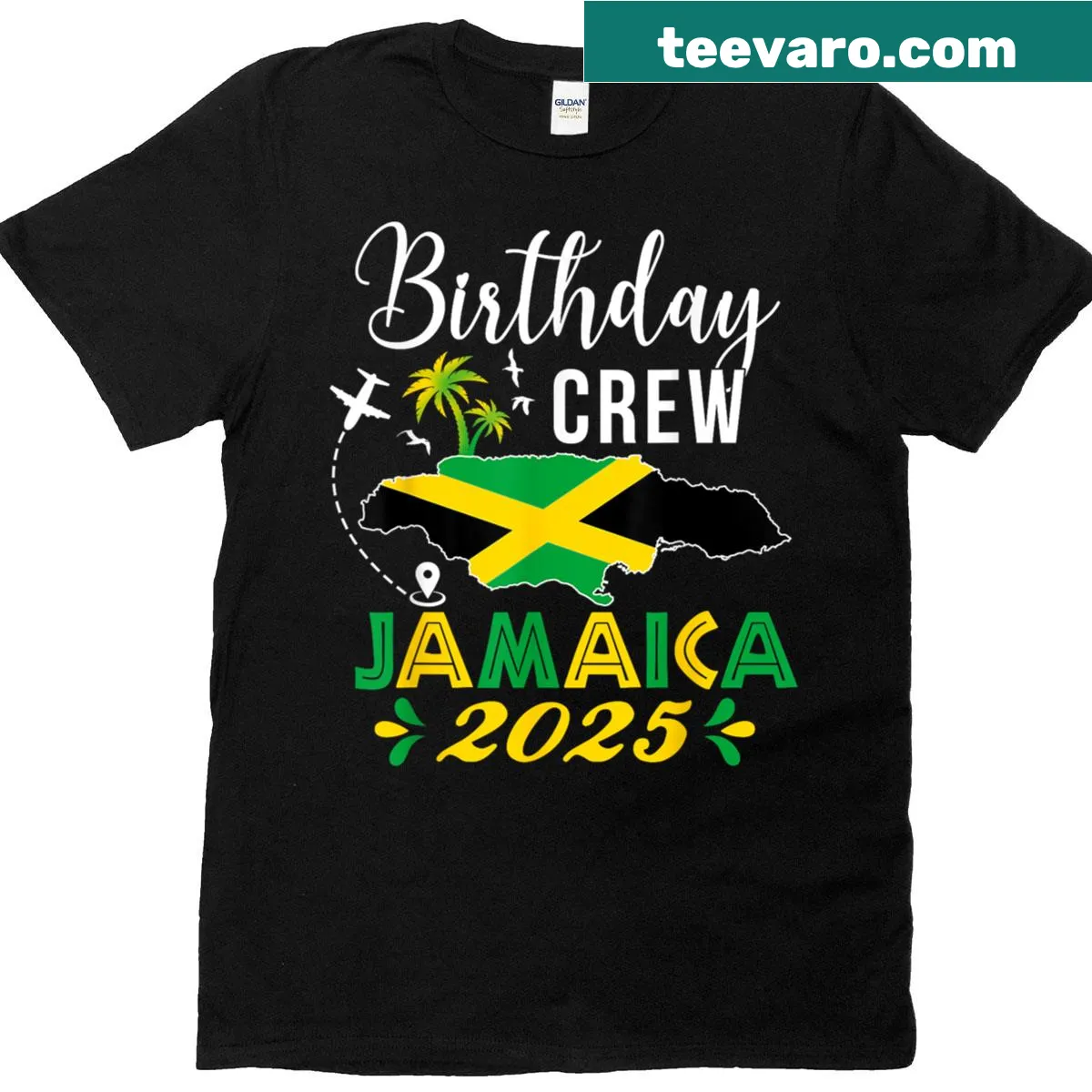 Tropical themed group matching birthday t-shirt for kids — on a men's t-shirt