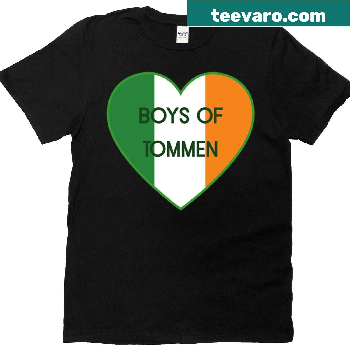 Heartfelt Boys Of Tommen Irish Heart T-shirt with elegant typography — on a men's t-shirt