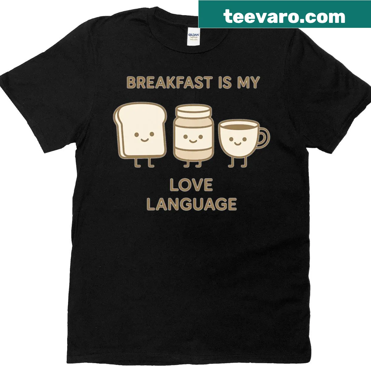 T-shirt with playful typography saying 'Break The Fast' — on a men's t-shirt