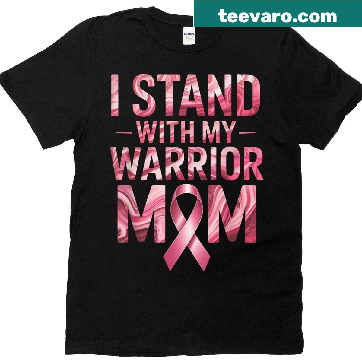 Breast cancer awareness t-shirt for women with empowering text — on a men's t-shirt