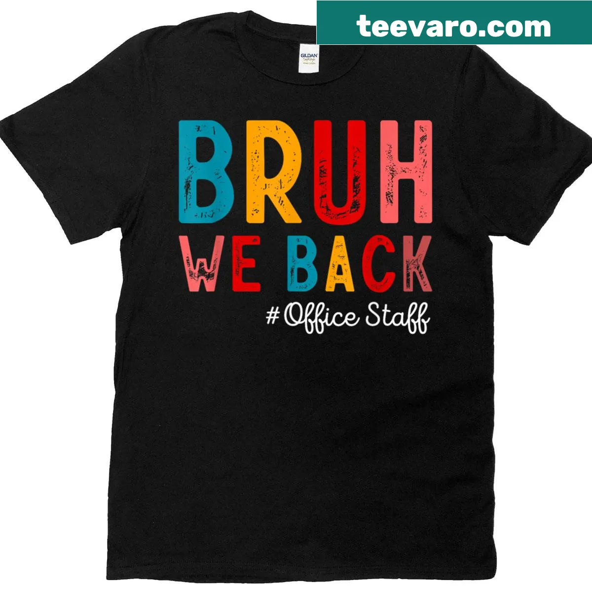Teacher's t-shirt with a happy back-to-school message — on a men's t-shirt