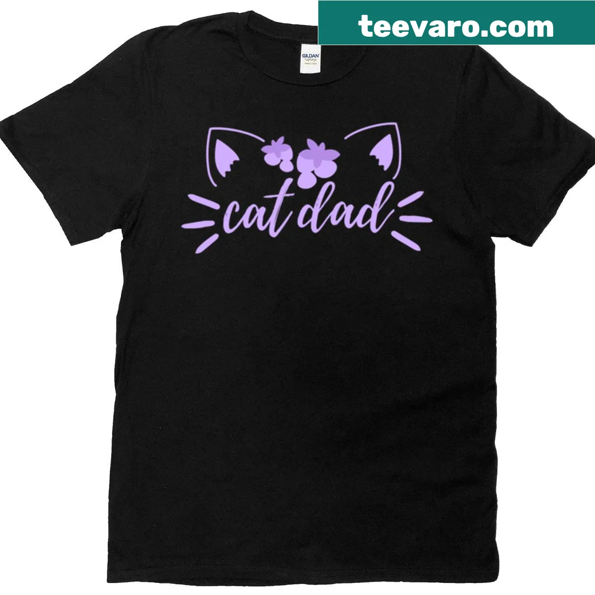 Humorous 'Cad Dad' T-shirt in berry purple for fun-loving dads — on a men's t-shirt