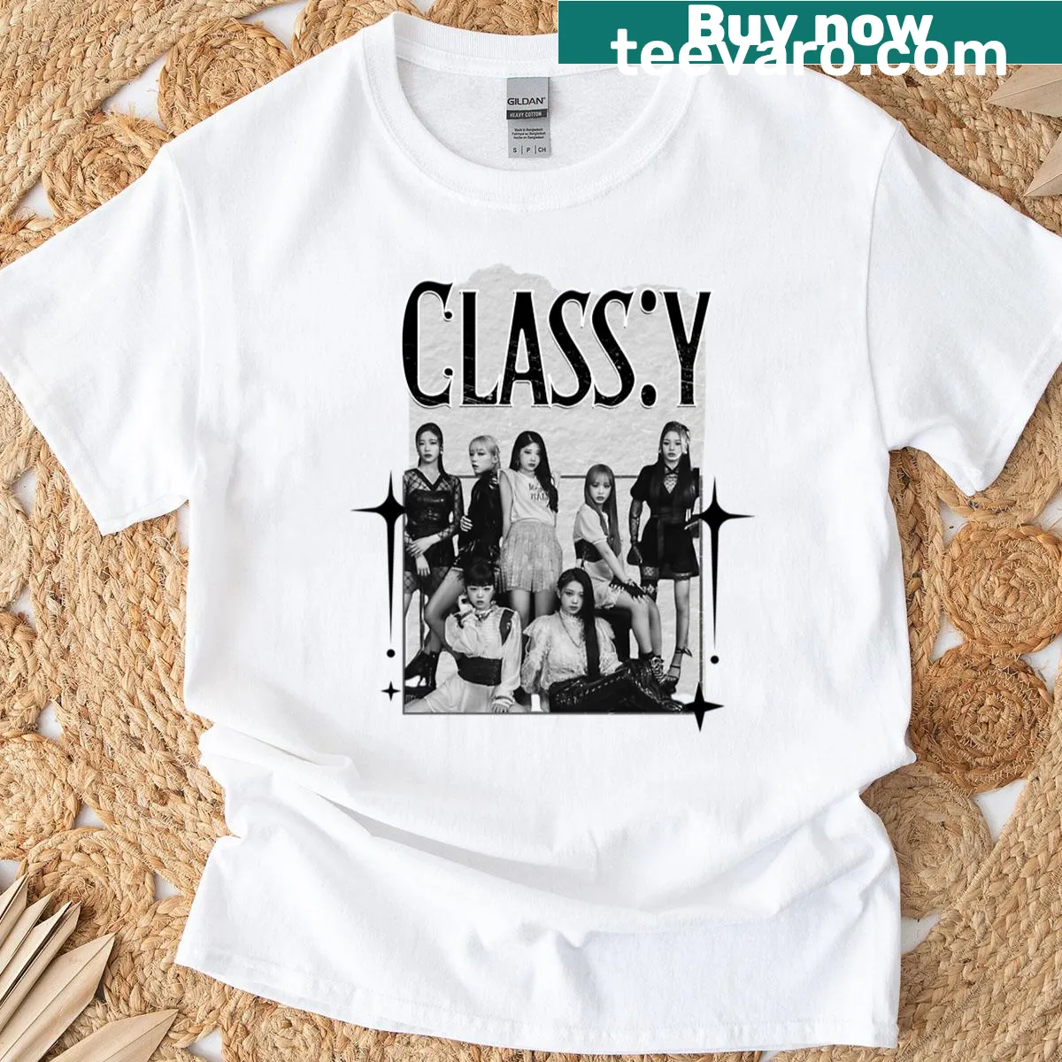 Kpop girl group collage on a vintage-style T-shirt — on a men's t-shirt