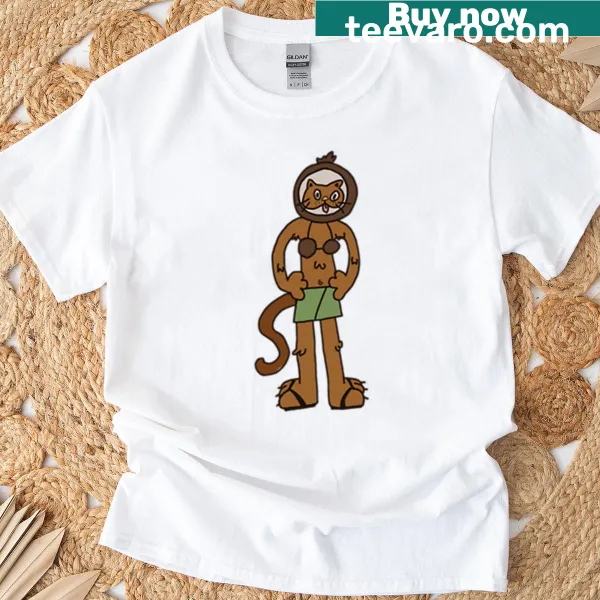 Whimsical coconut cat graphic T-shirt