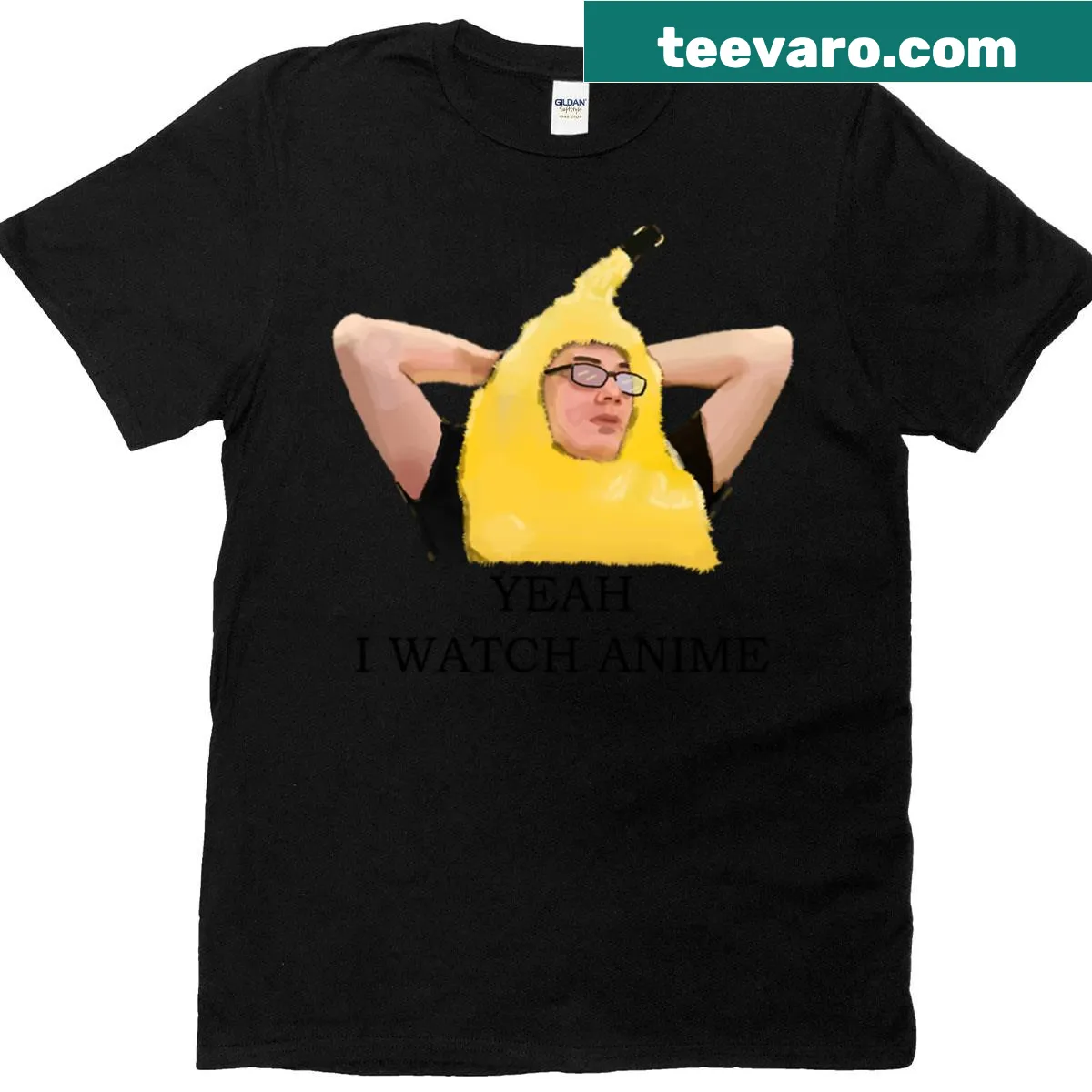 Funny text t-shirt for gamers and anime fans — on a men's t-shirt