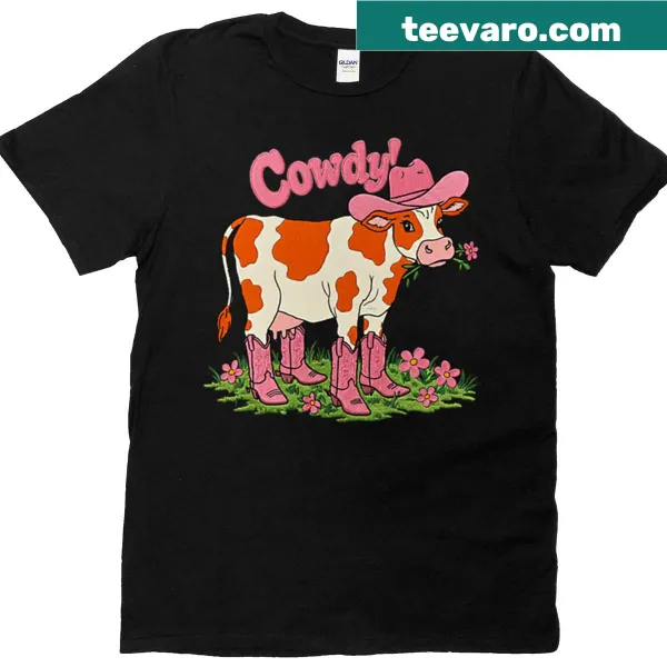 Funny cow pun design on a T-shirt for cowgirl lovers
