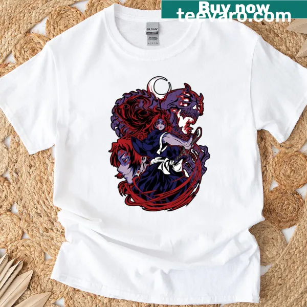 Kokushibo graphic from Demon Slayer on t-shirt