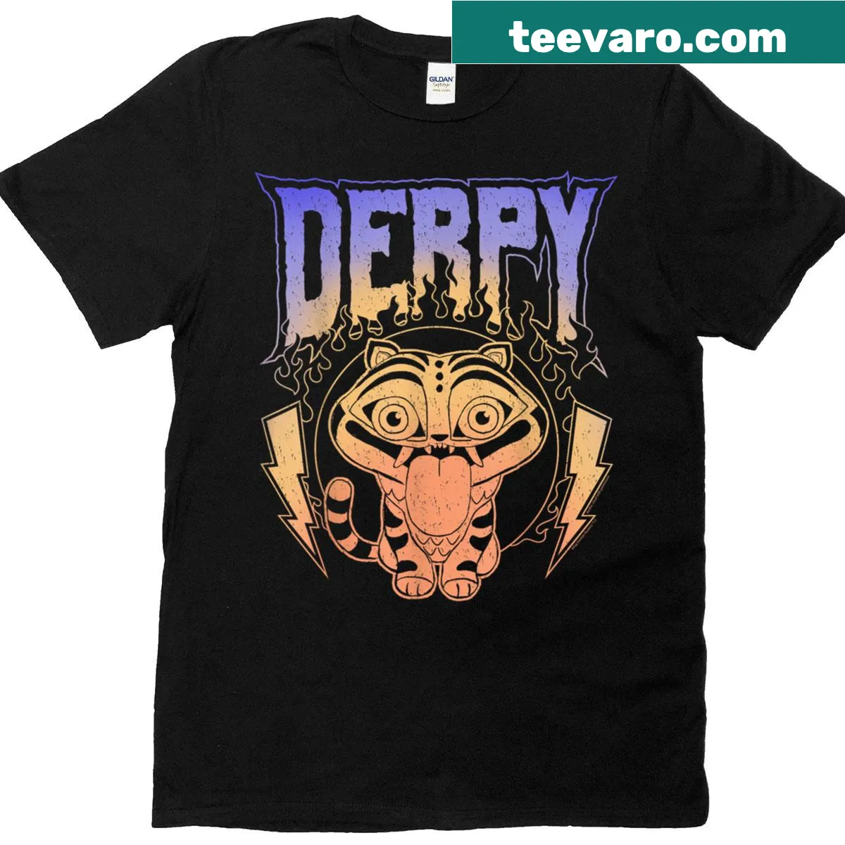 Retro metal band logo illustration on a T-shirt — on a men's t-shirt