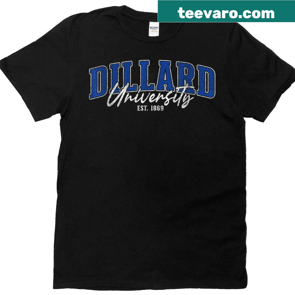 Retro arched design t-shirt for Dillard Institute of Technology — on a men's t-shirt