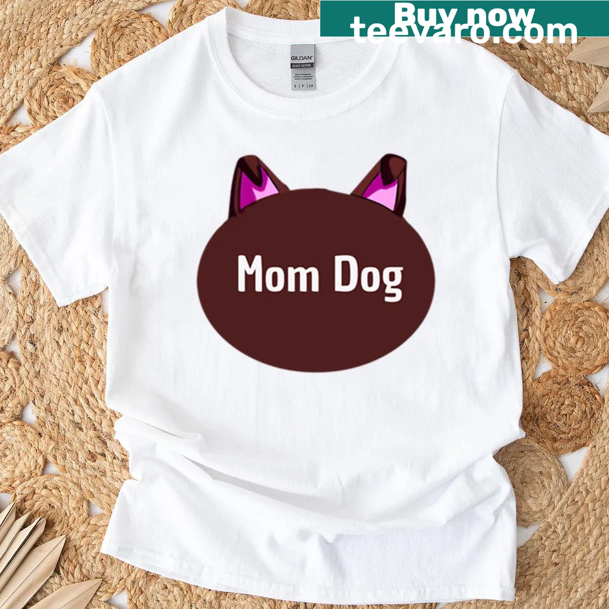 Heartwarming typography celebrating dog mom life — on a men's t-shirt