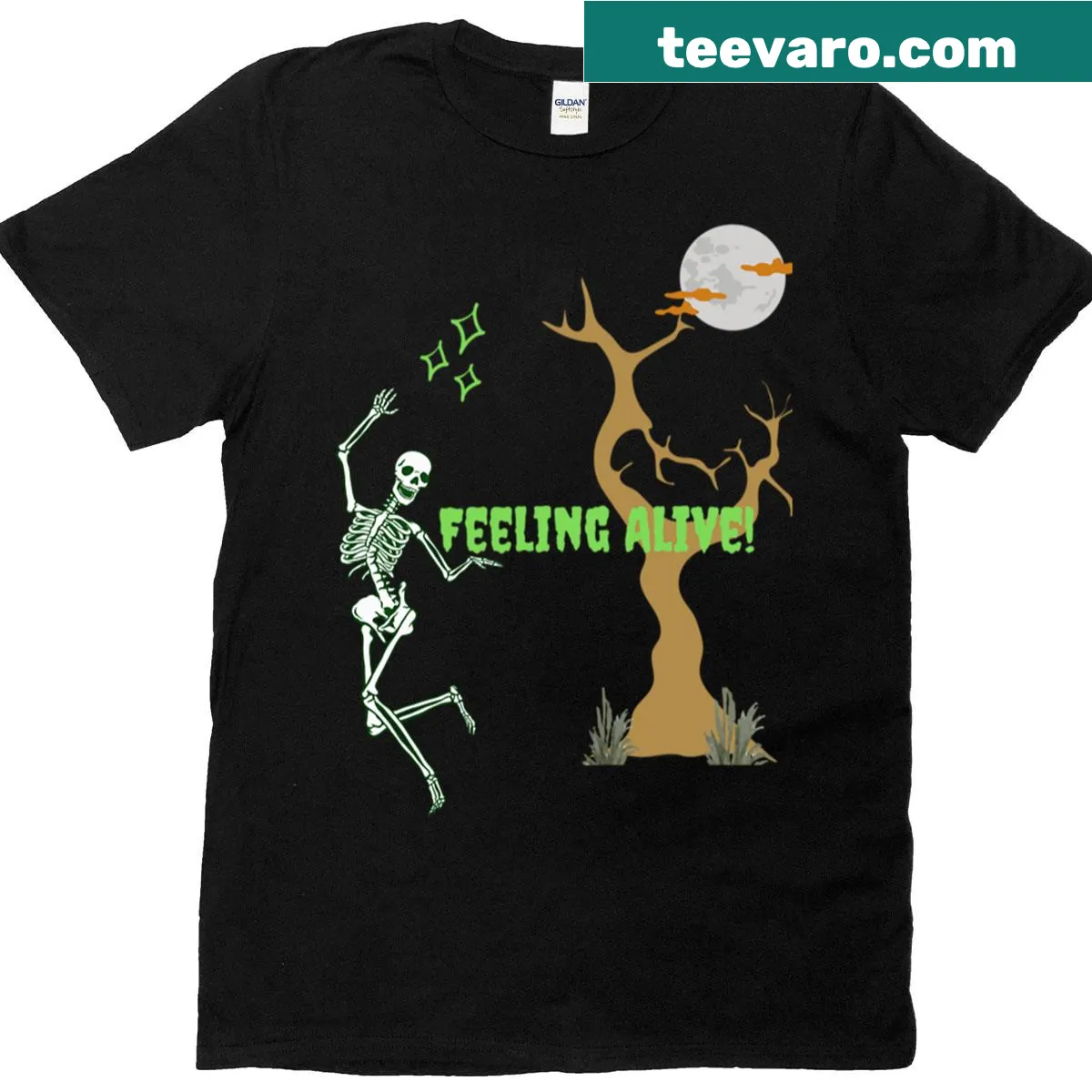 Inspirational Feeling Alive T-shirt with a motivational quote. — on a men's t-shirt