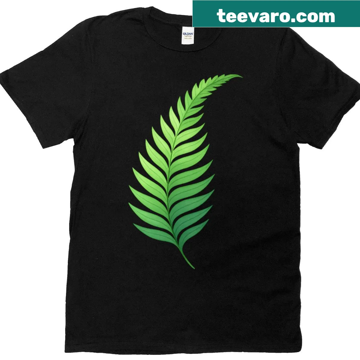 Elegant fern leaf illustration on a T-shirt — on a men's t-shirt