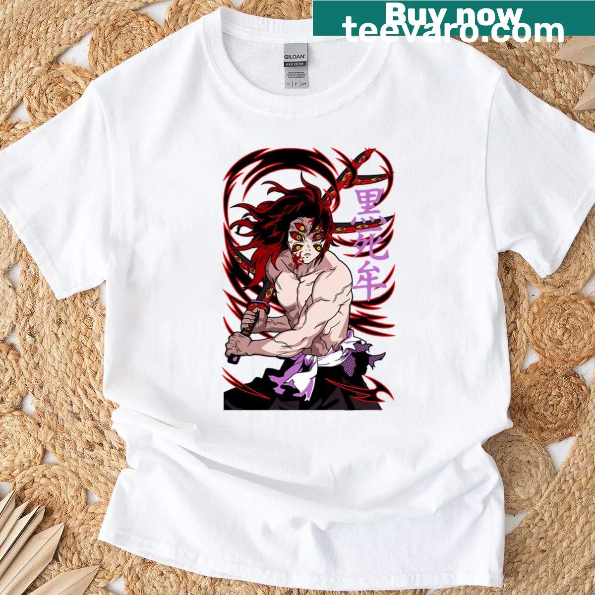 Whimsical moon-themed t-shirt with a cosmic illustration — on a men's t-shirt