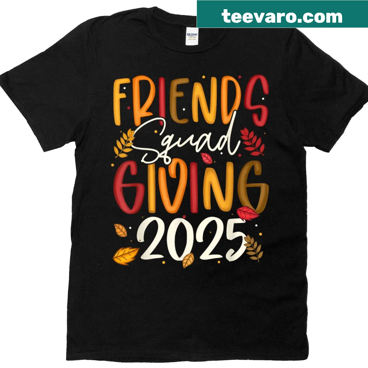 Thanksgiving-themed t-shirt celebrating friendship and gratitude — on a men's t-shirt
