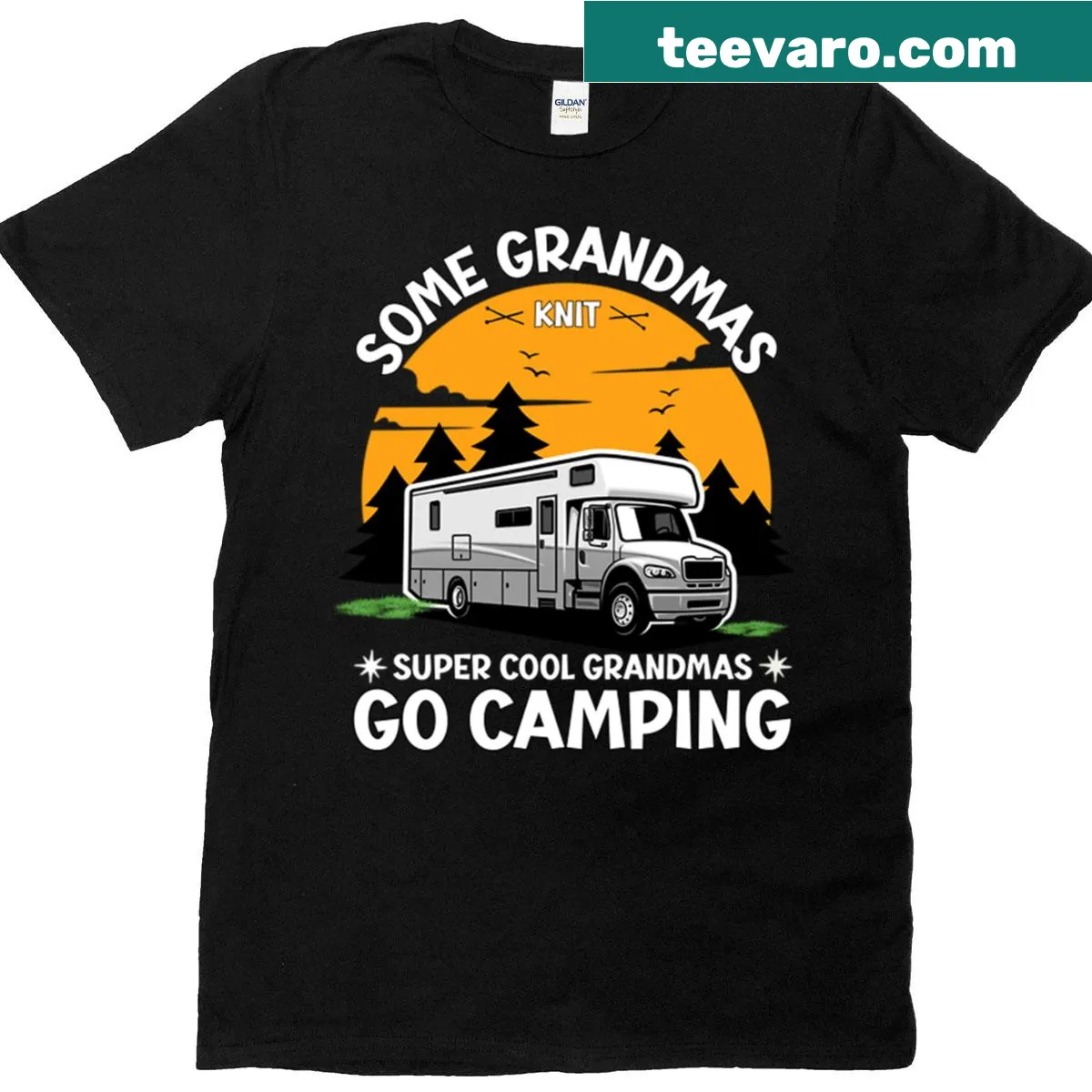 Humorous Camping Grandma shirt with outdoor nature quote — on a men's t-shirt