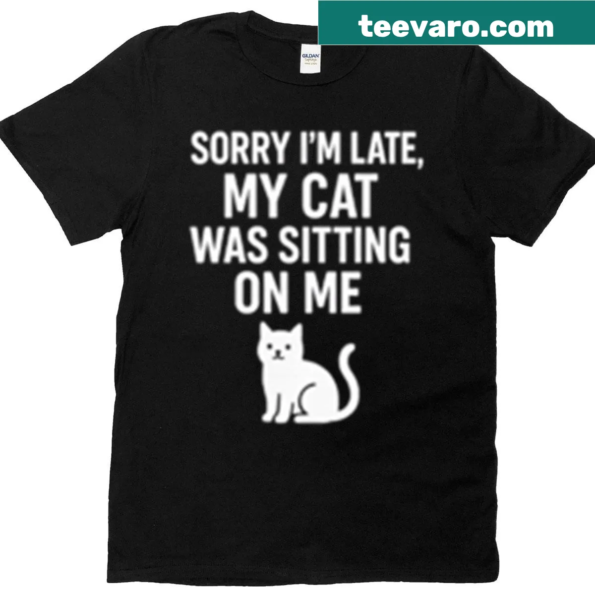 Funny saying about cats on a T-shirt — on a men's t-shirt
