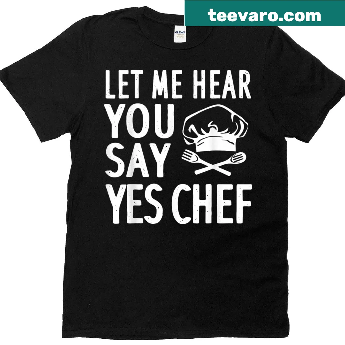 Funny chef t-shirt with novelty graphics for culinary enthusiasts — on a men's t-shirt