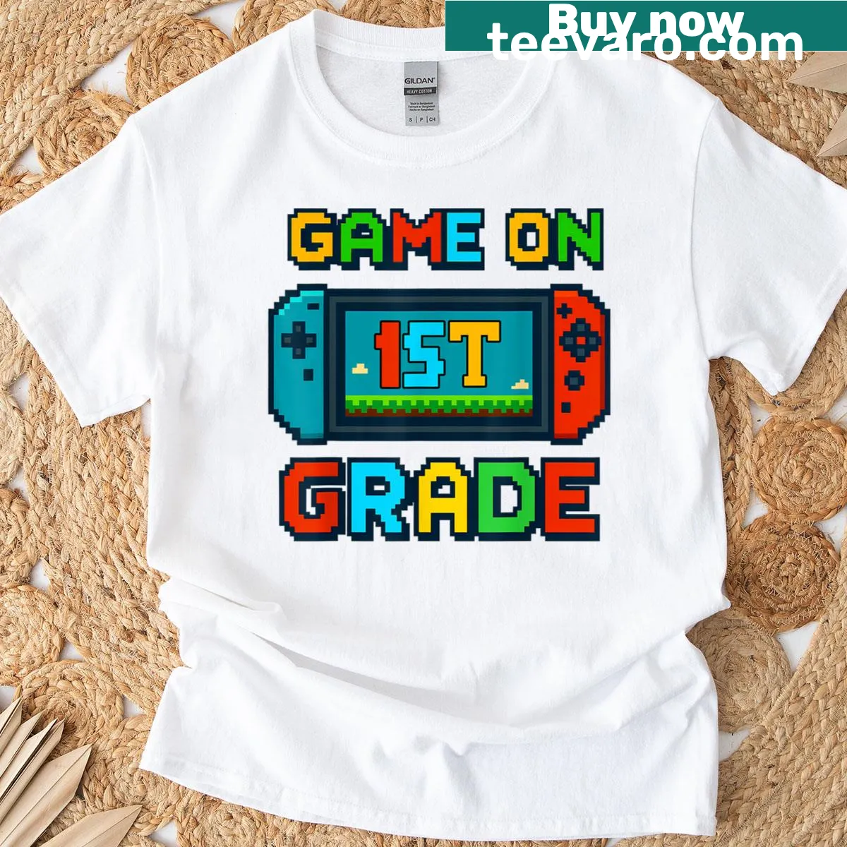 Back to school gamer t-shirt for kids — on a men's t-shirt