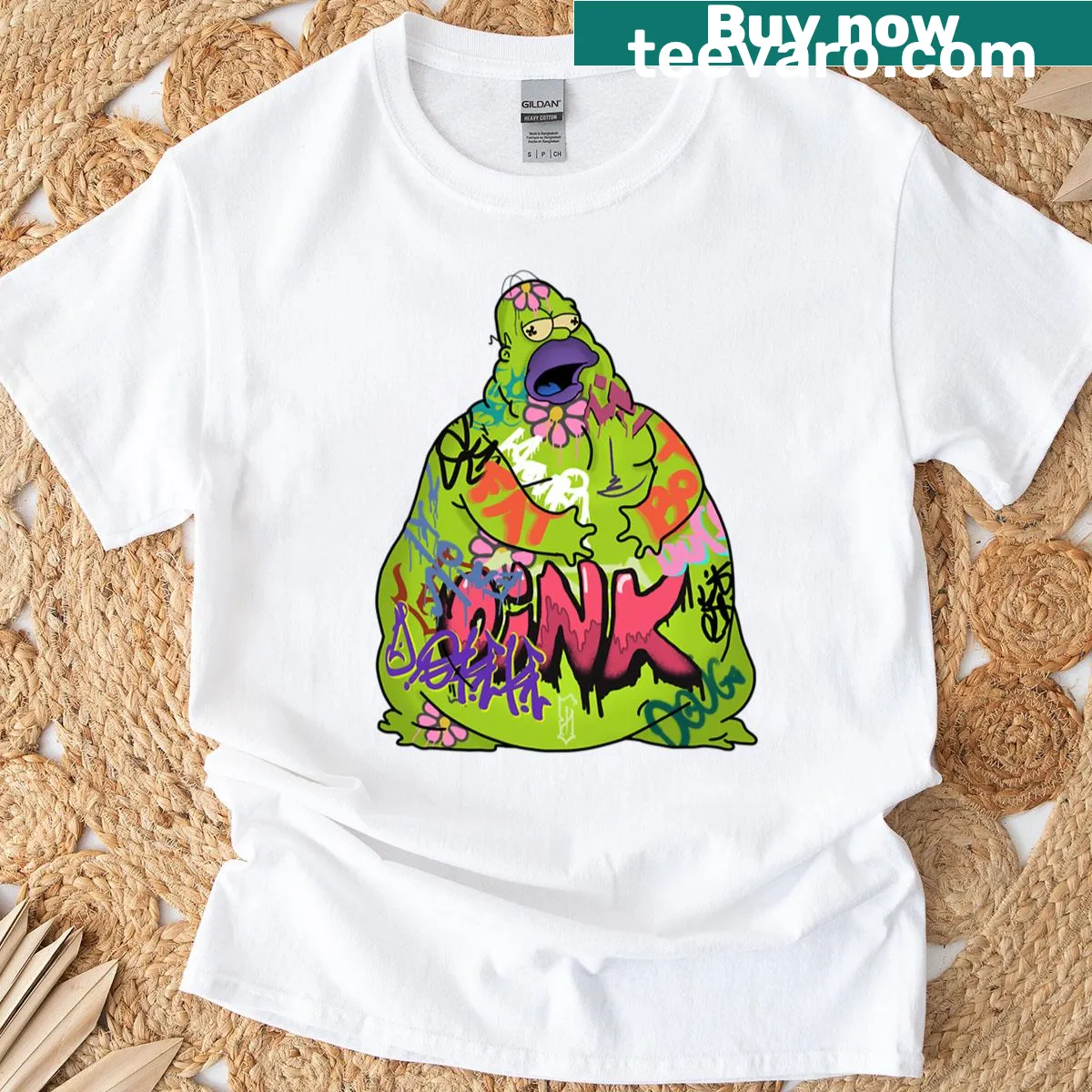 Graffiti-inspired Hmer t-shirt with an urban design — on a men's t-shirt