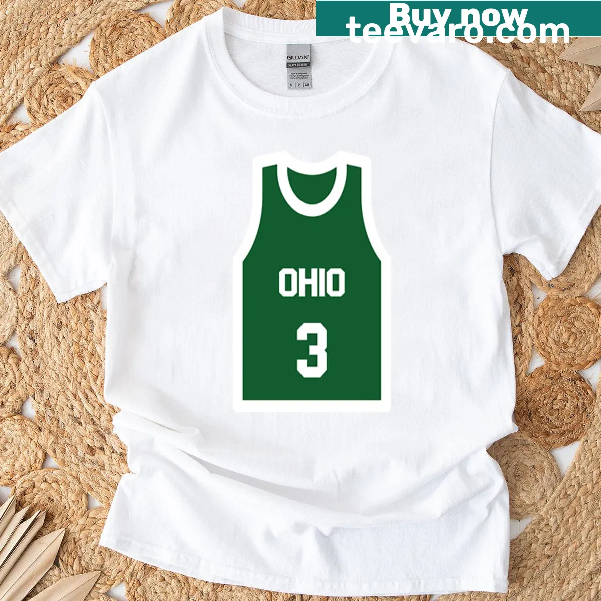 Ohio basketball jersey t-shirt design — on a men's t-shirt