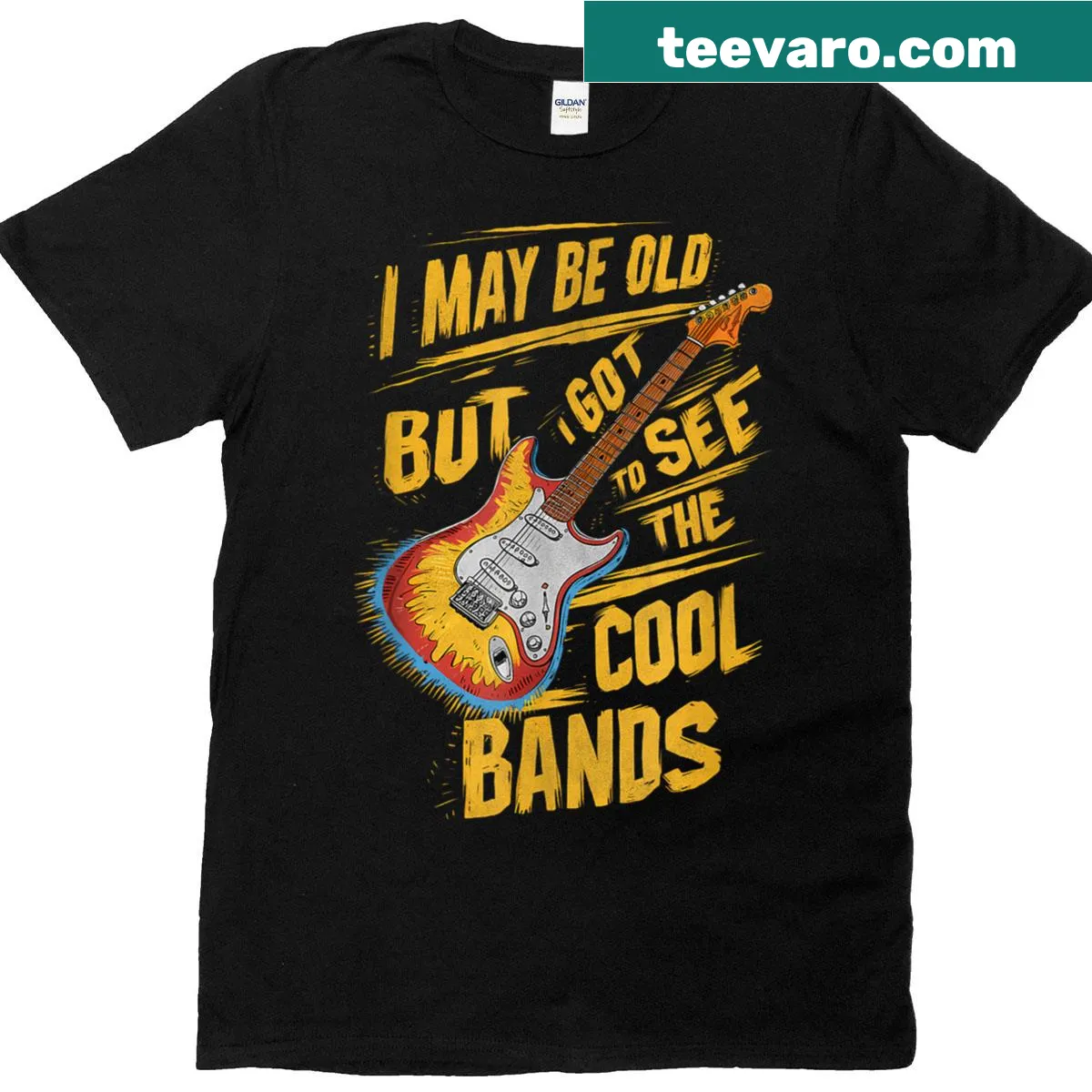 Funny guitar-themed design for Grandpa's birthday — on a men's t-shirt