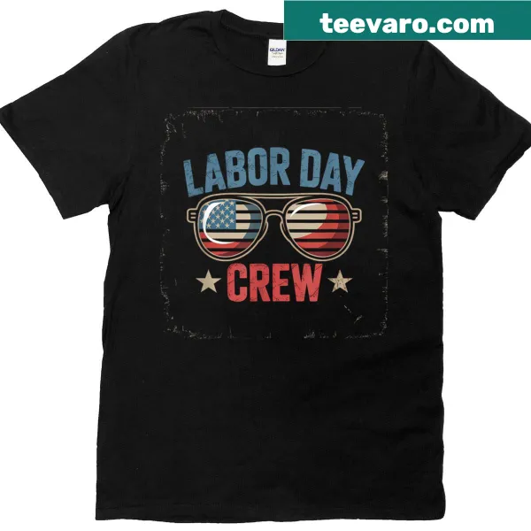 Labor Day Crew t-shirt with bold typography celebrating workers
