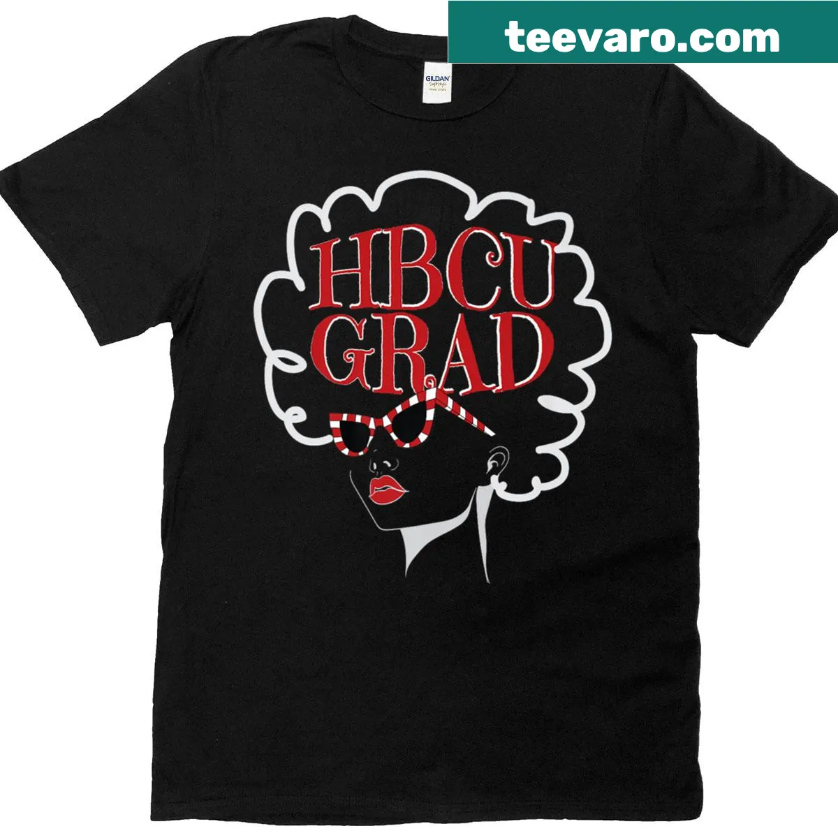 HBCU graduation shirt with 'Black Queen' text in elegant typography — on a men's t-shirt
