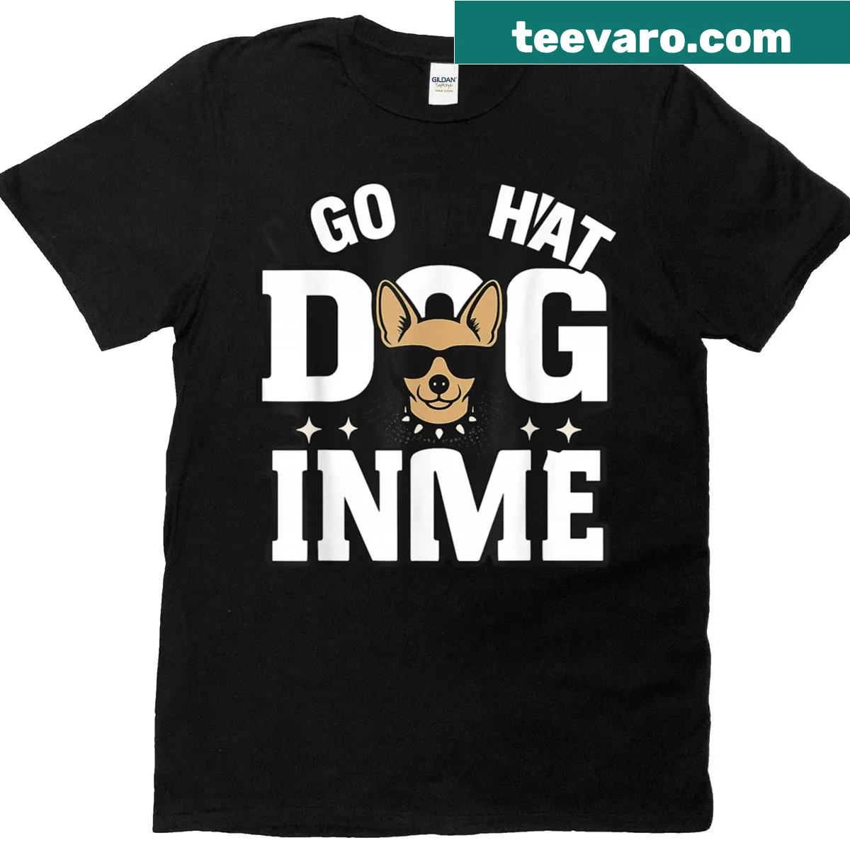 Funny dog-themed T-shirt with a humorous phrase — on a men's t-shirt