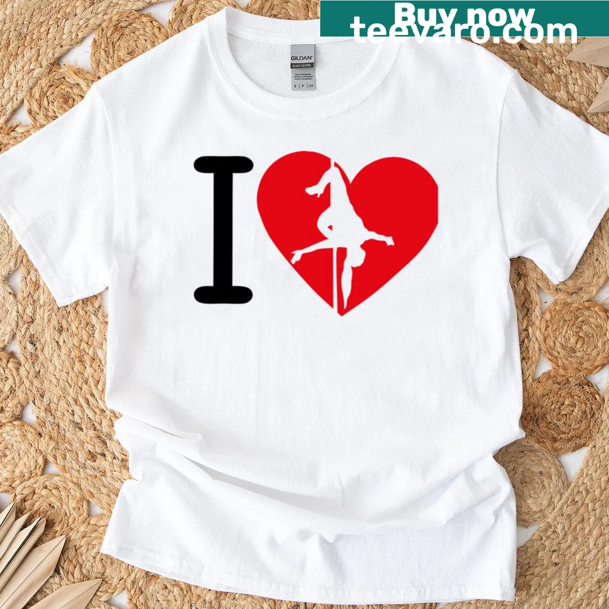T-shirt with the slogan 'I Love Pole Dancing' — on a men's t-shirt