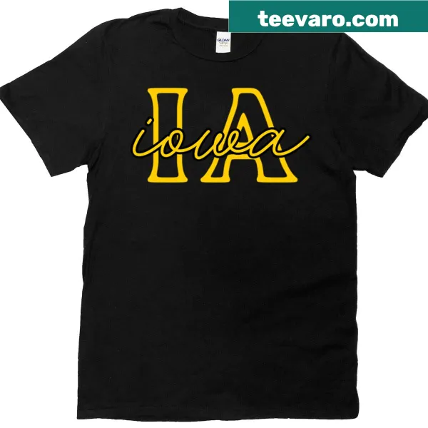 Minimalist t-shirt featuring 'Ia Iowa' to show state pride