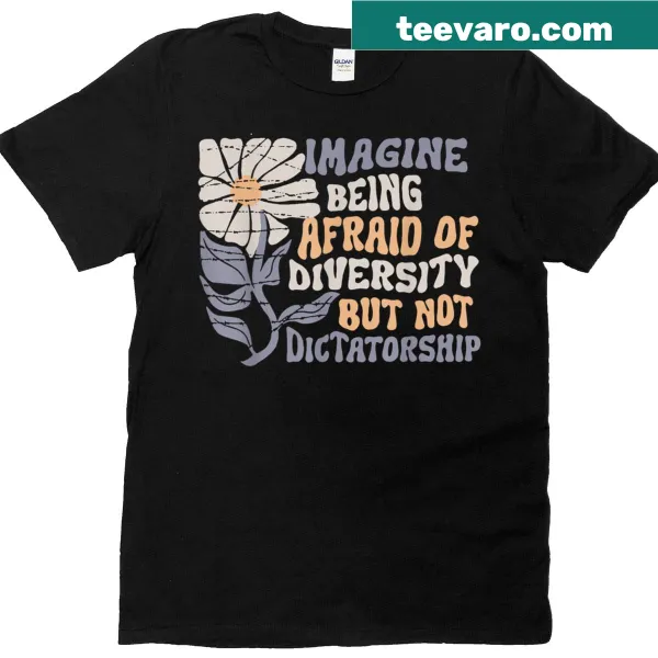 Bold text shirt with a thought-provoking message on diversity