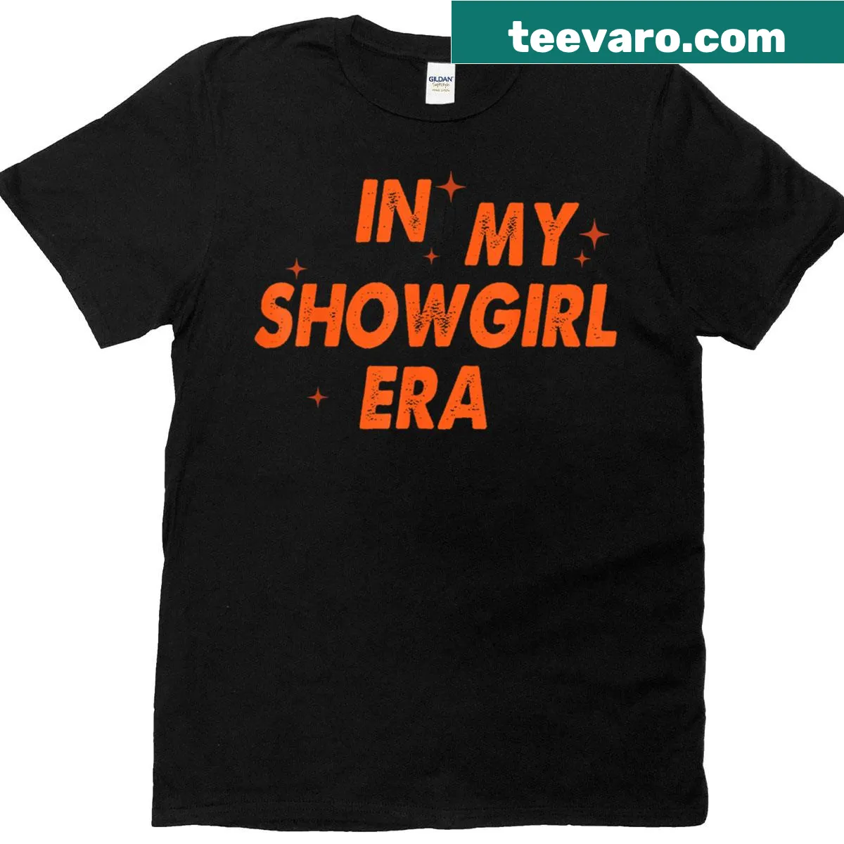 Vintage-inspired t-shirt with the phrase 'In My Show Girl Era' — on a men's t-shirt