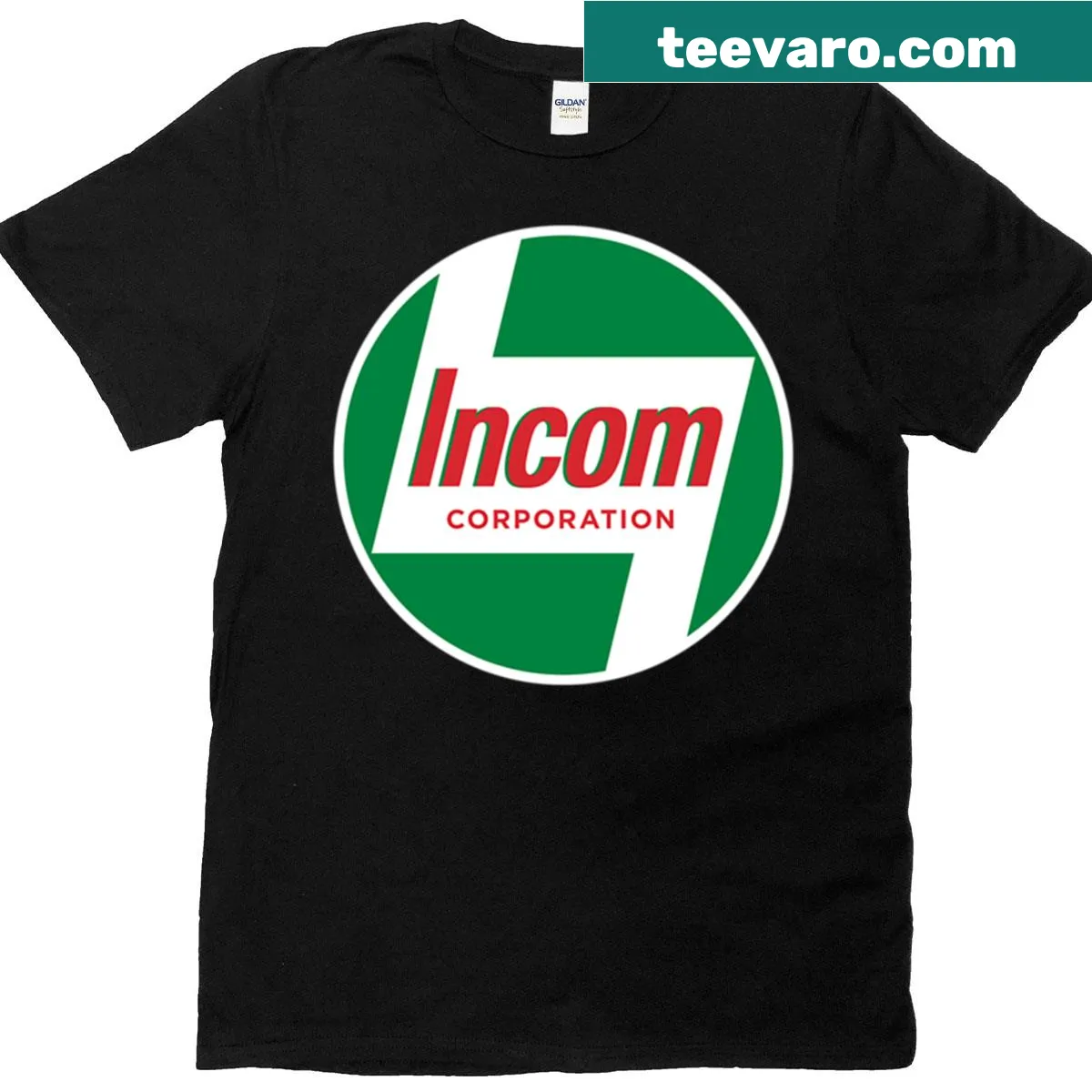 Minimalist T-shirt with the phrase Incom Corporation 2 — on a men's t-shirt