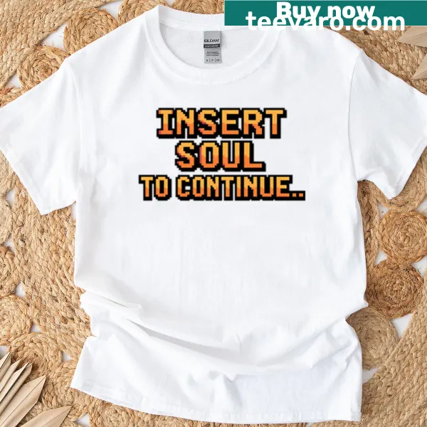 Pixel art retro gamer T-shirt with a gaming quote