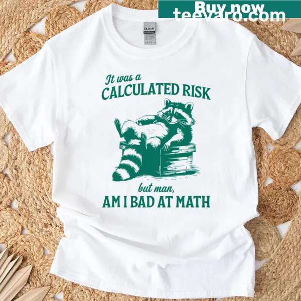 Sarcastic raccoon graphic with retro style on a T-shirt
