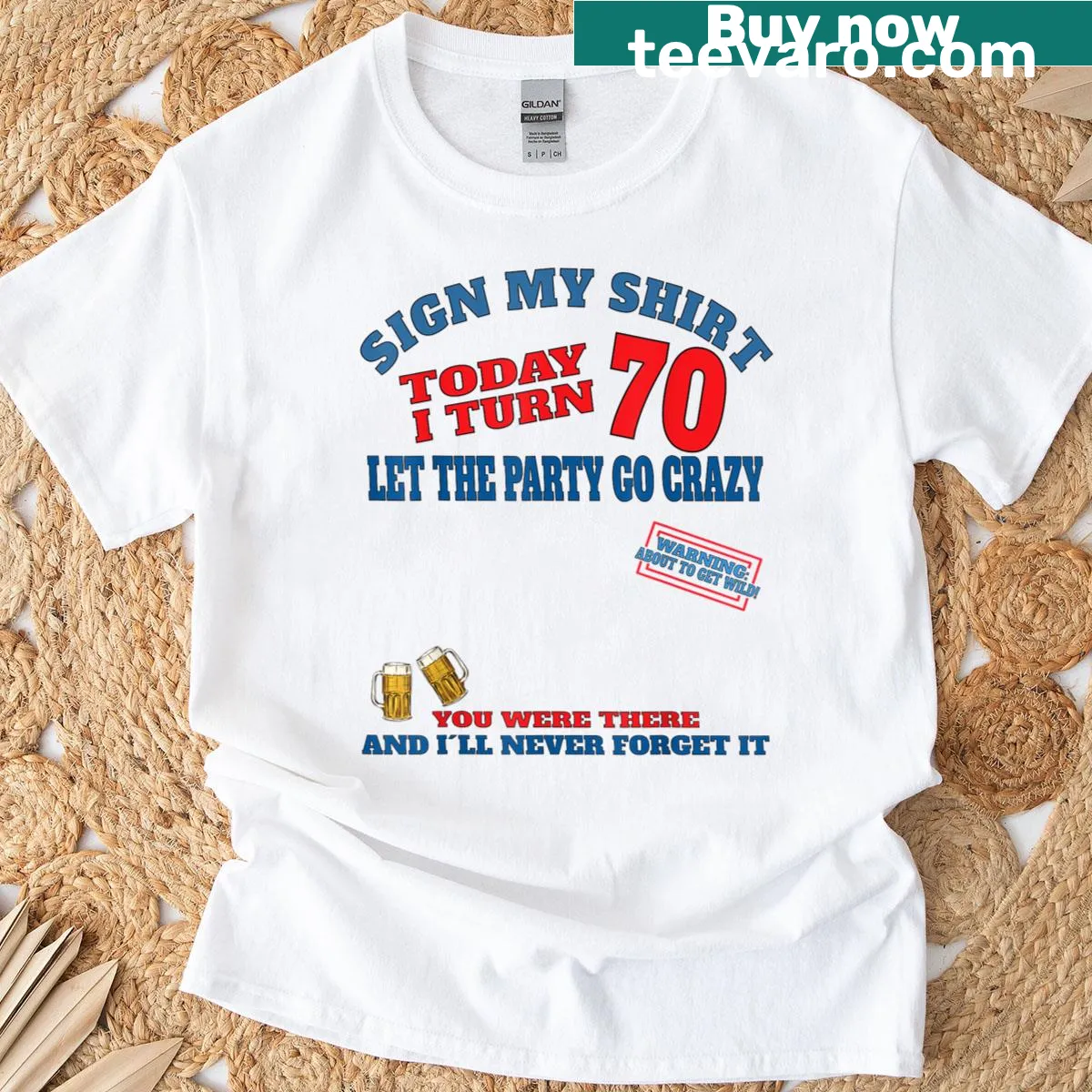 Birthday t-shirt for men with the text 'It's My 70th Birthday' — on a men's t-shirt