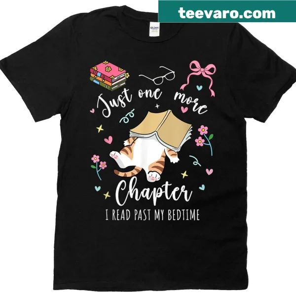 Whimsical t-shirt for kids promoting reading with playful text.