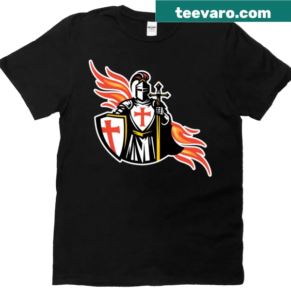 Knights Templar design on a Christian-themed t-shirt