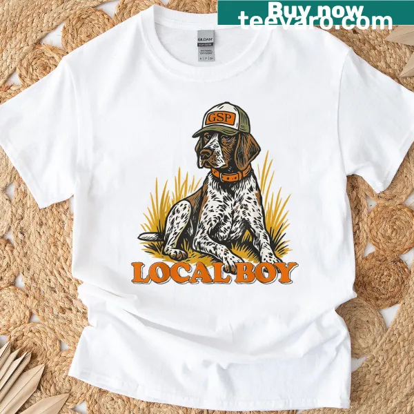 Vintage-style T-shirt featuring a German Shorthaired Pointer graphic for dog lovers