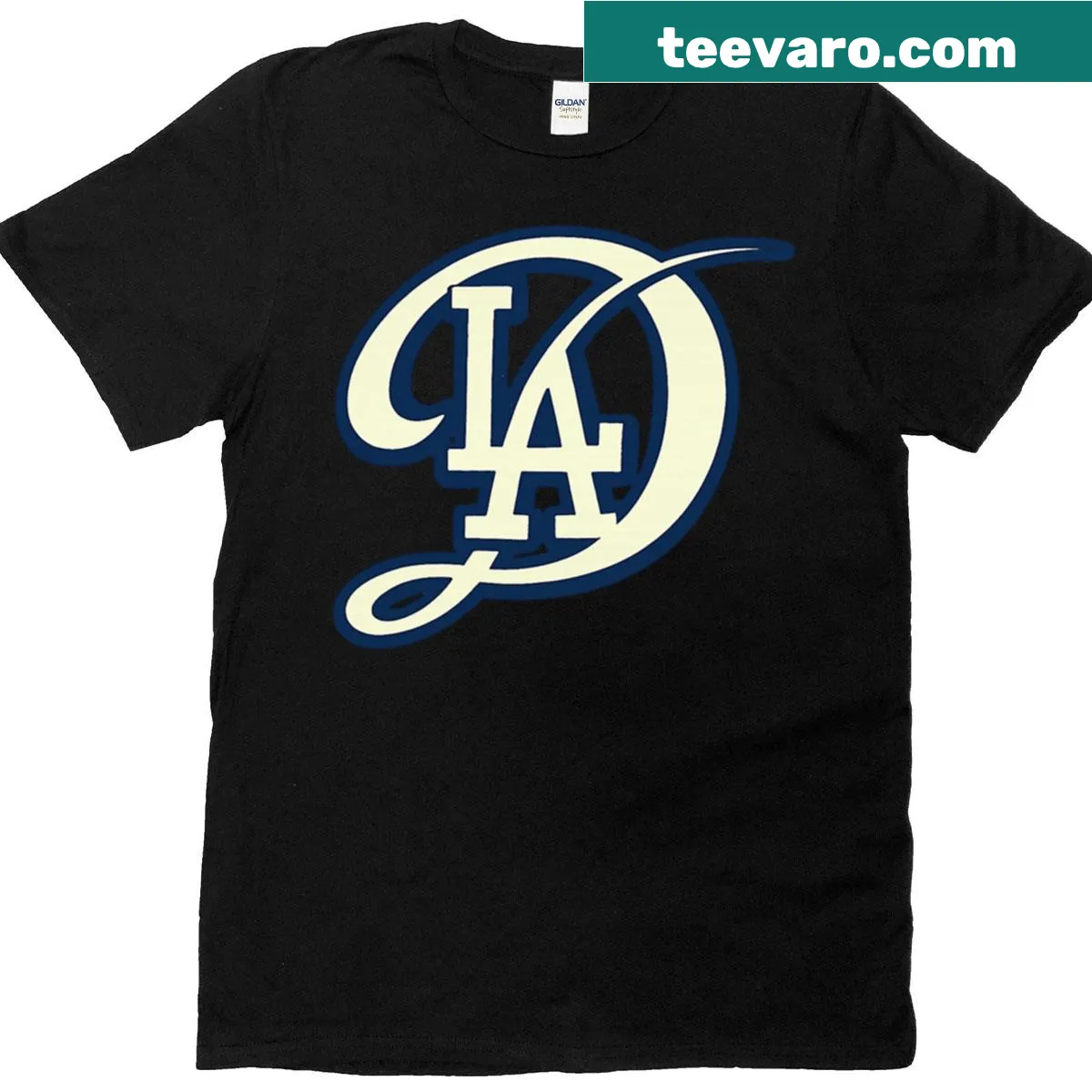 Playful La graphic on a t-shirt — on a men's t-shirt