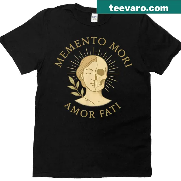 Thought-provoking T-shirt featuring a Latin Stoic quote about life and fate.