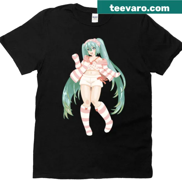 Miku themed T-shirt featuring a cute character illustration