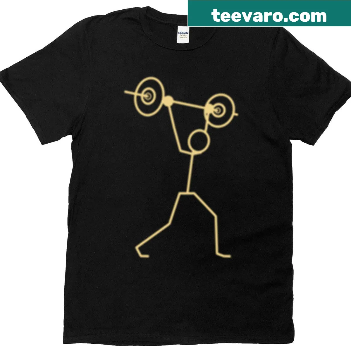 Minimalist Split Jerk typography t-shirt with clean lines — on a men's t-shirt