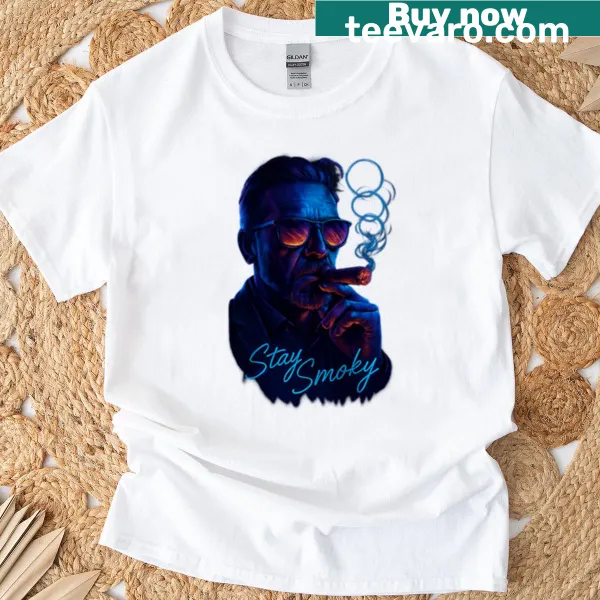 Graphic of a cool cigar man in sunglasses on T-shirt