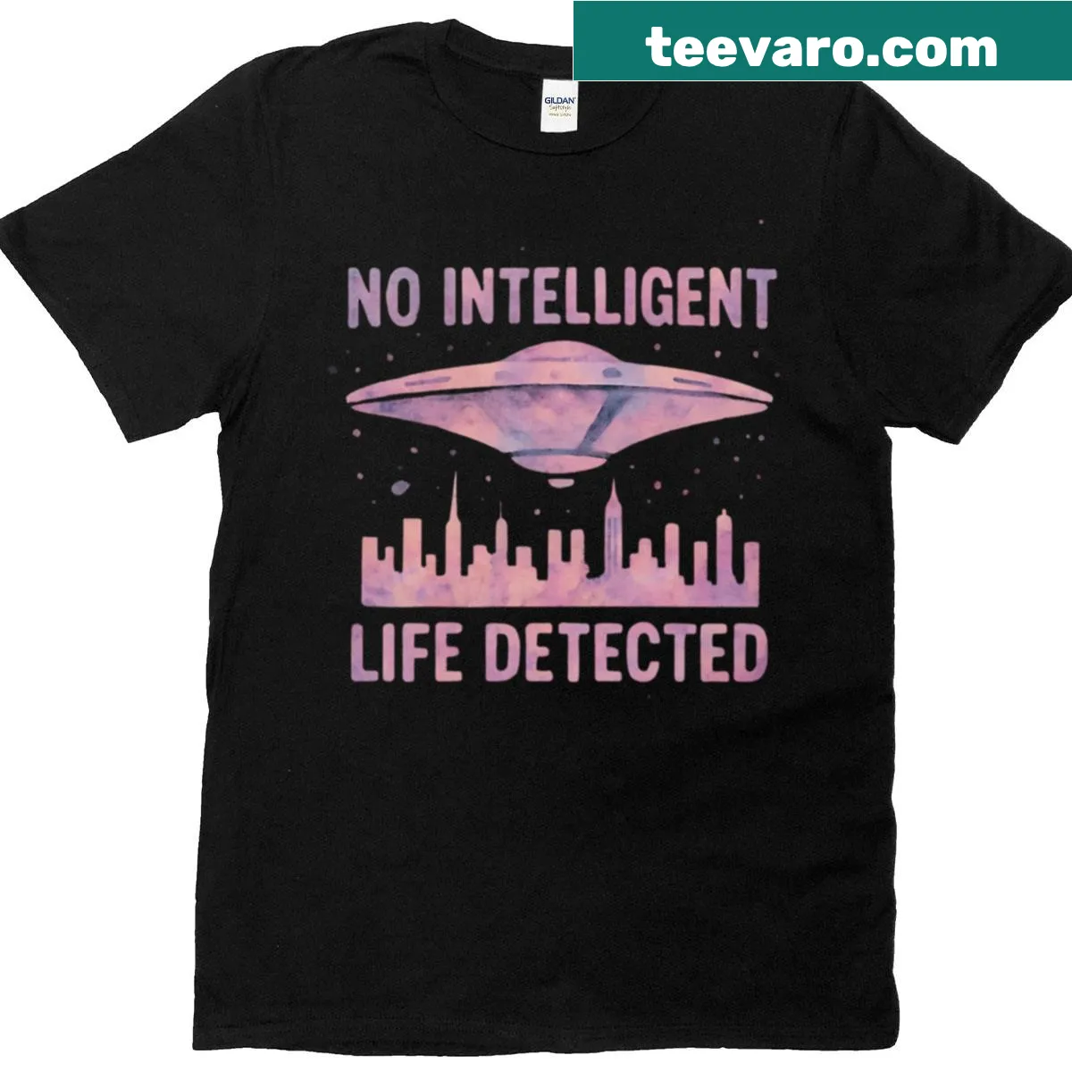 Playful pastel goth alien graphic on a whimsical T-shirt — on a men's t-shirt