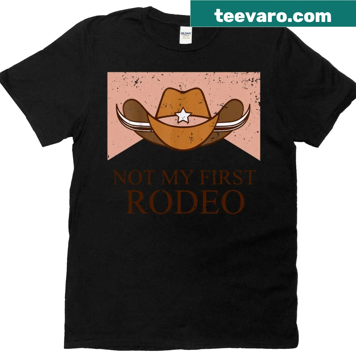 Vintage t-shirt featuring cowboy hat and western music theme. — on a men's t-shirt