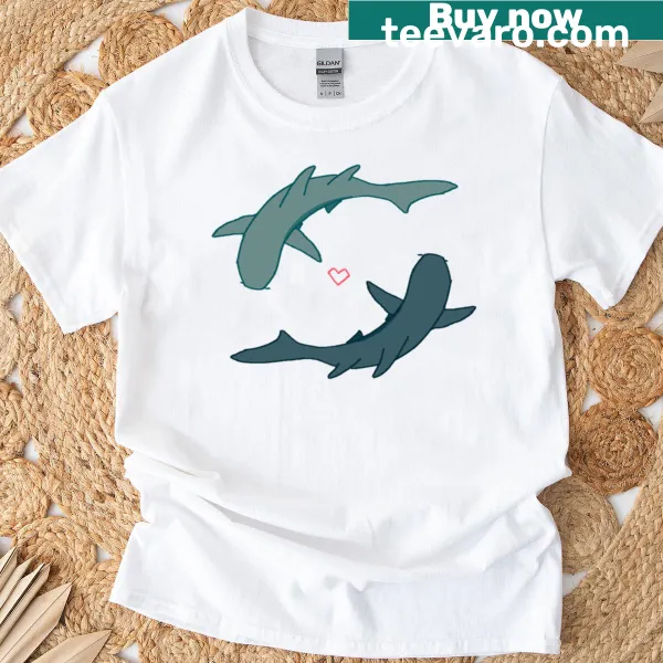 Illustration of nurse sharks swimming on a T-shirt